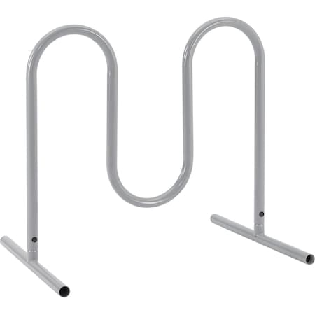 Global Industrial Wave Bike Rack, 5-Bike Capacity, Free Standing, Gray 670343FGY